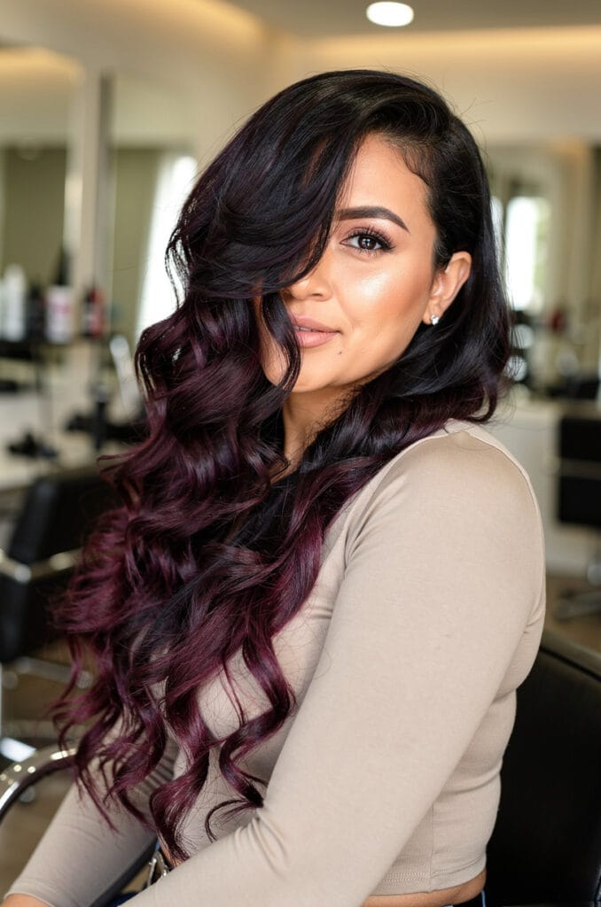 Deep plum ombre with dark roots 678x1024 1