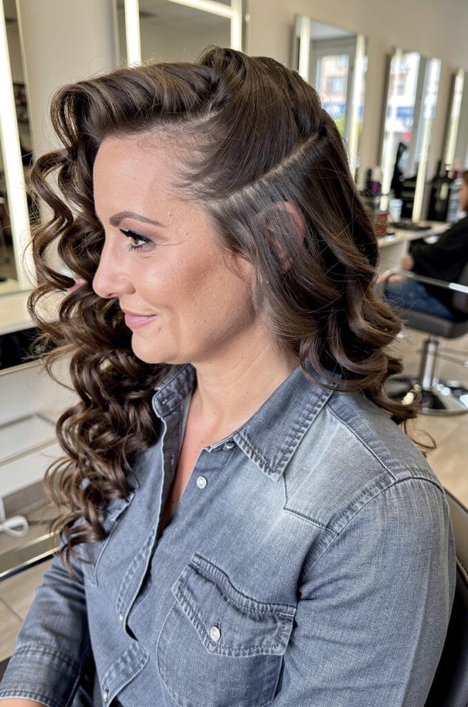 Flipped over curls for maximum volume