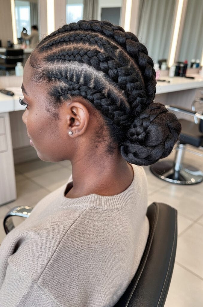 Jumbo cornrow low bun 678x1024 1