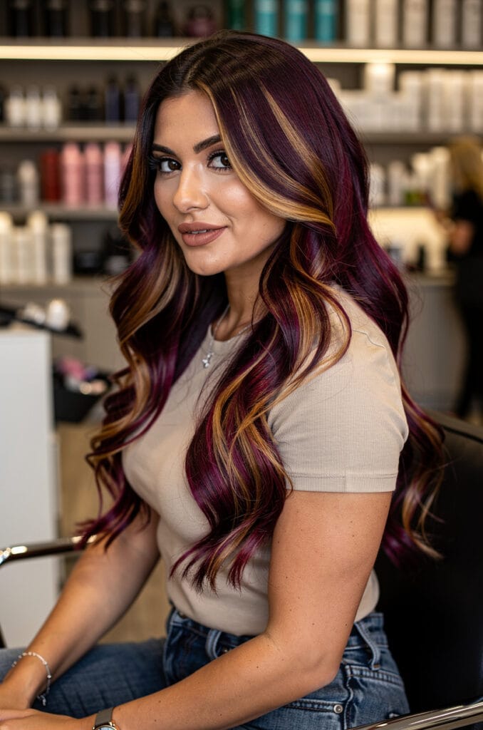 Plum with caramel highlights 678x1024 1