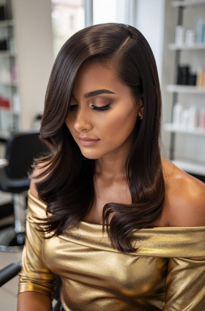 Sleek side part with waves 678x1024 2