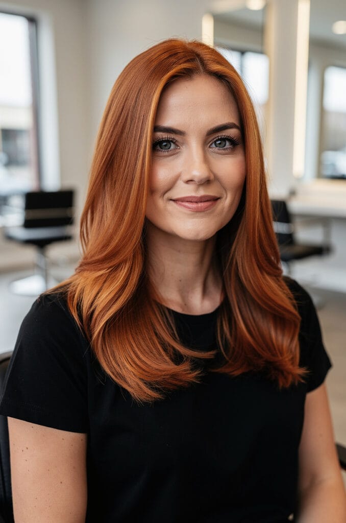 Soft ginger brown on blonde hair 678x1024 1