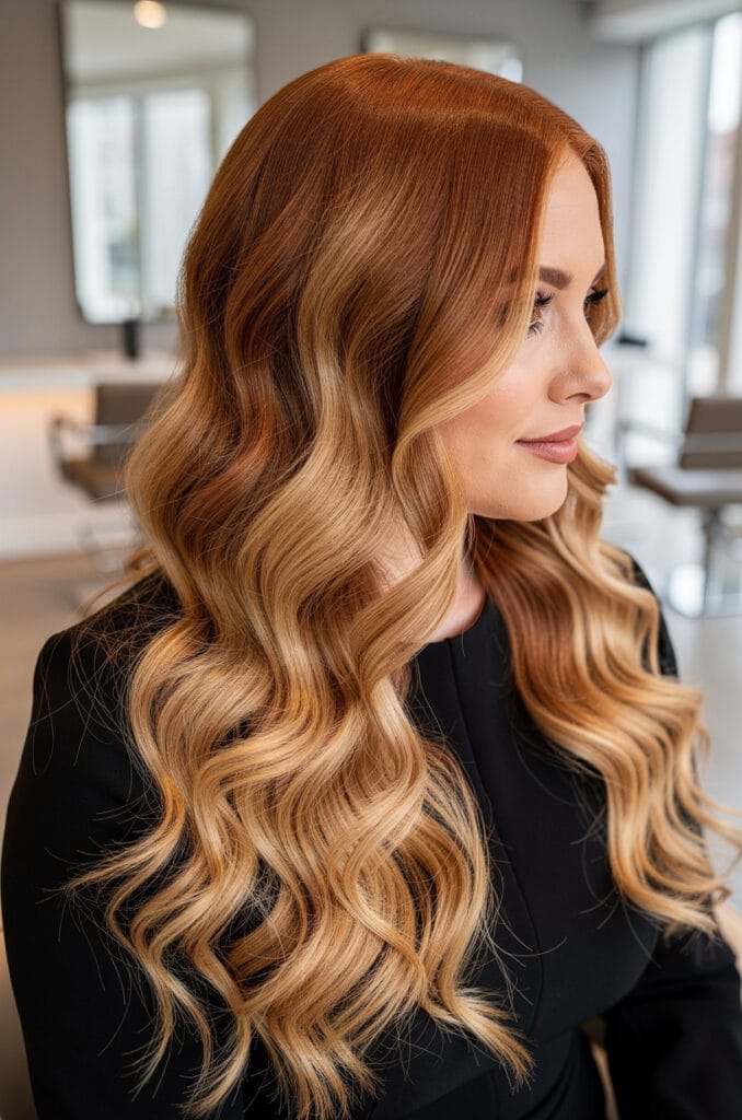 Soft ginger brown with golden ends 678x1024 1