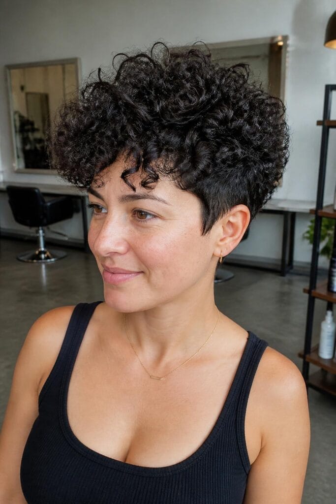 Tapered curly cut with volume at crown 683x1024 1