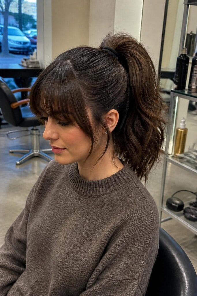 The high ponytail with bangs 683x1024 1