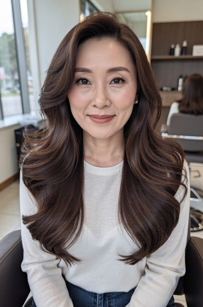 Voluminous salon blowout