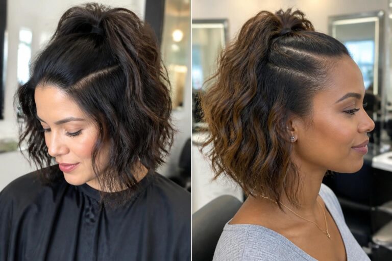 15 half pony hairstyles for short hair that add instant volume