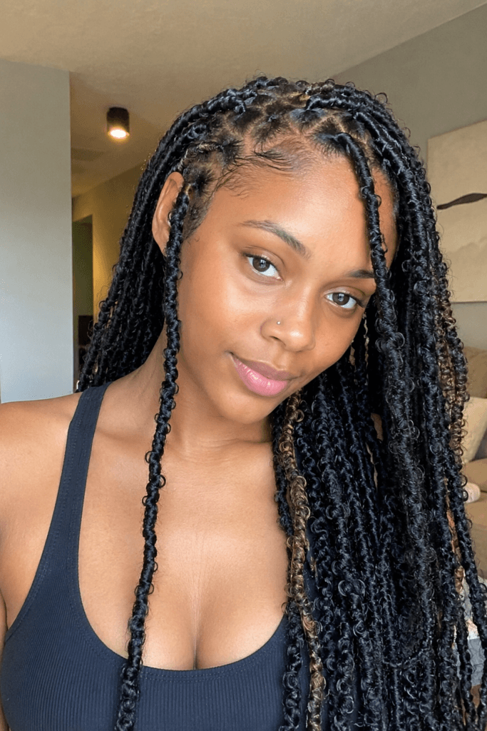 Faux locs with braided base 1