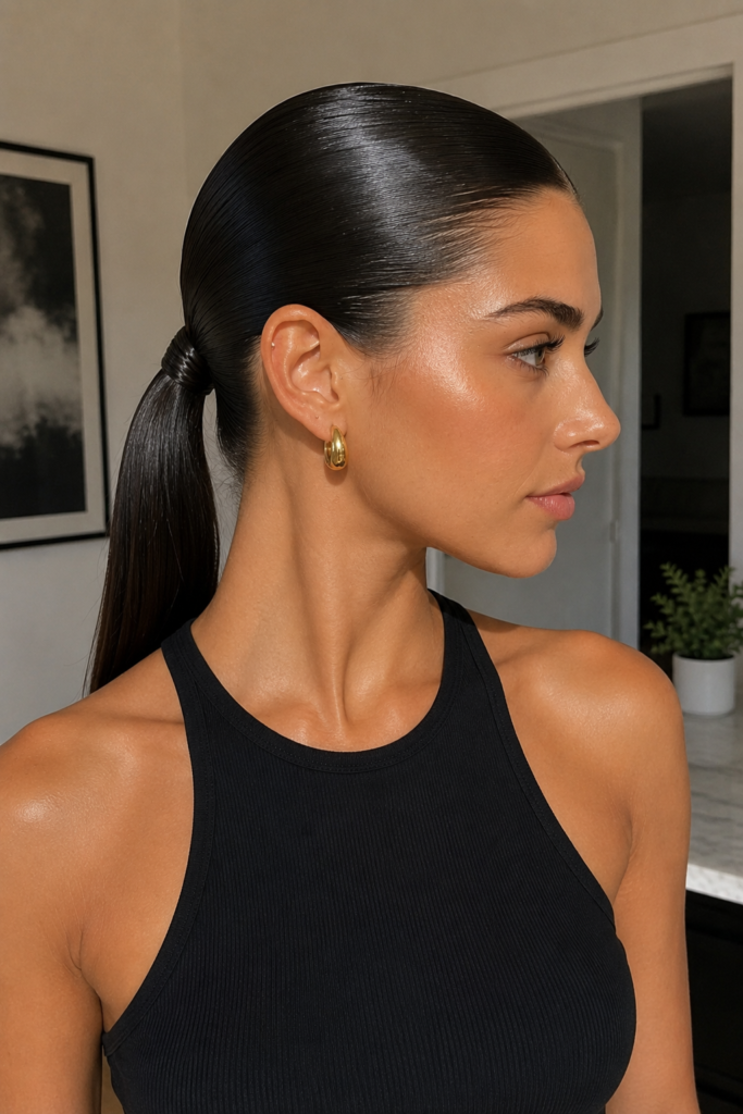 Slick back with gel and shine