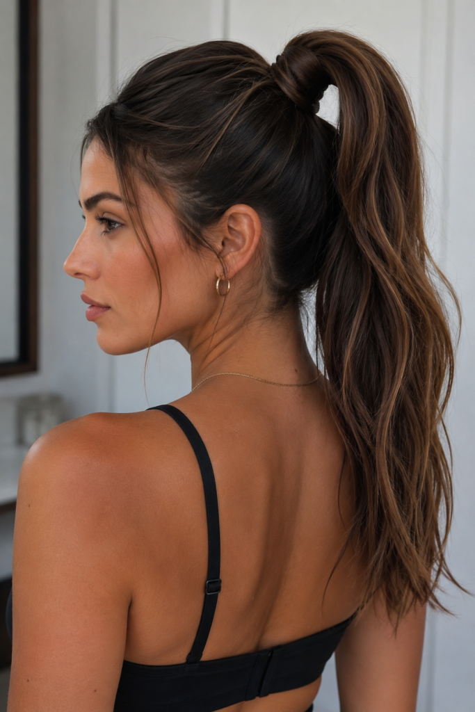 The high ponytail with a twist