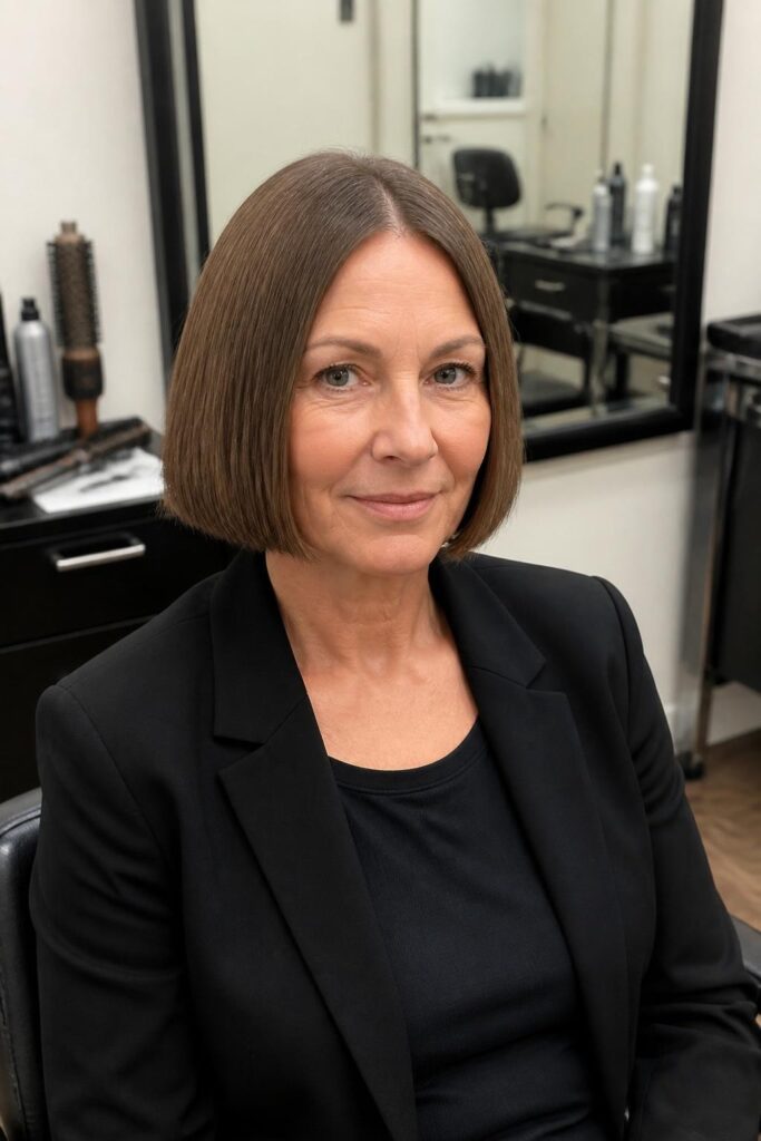 Blunt bob with center part 683x1024 1