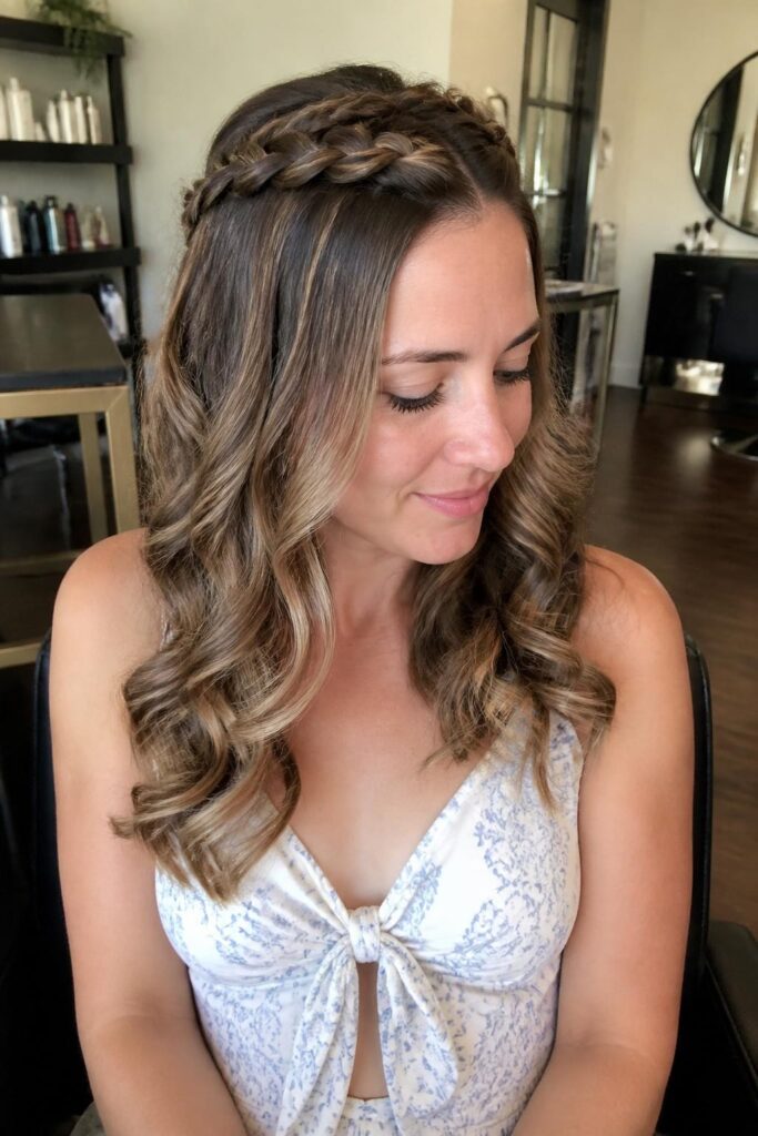 Braided crown with loose curls 2 683x1024 1