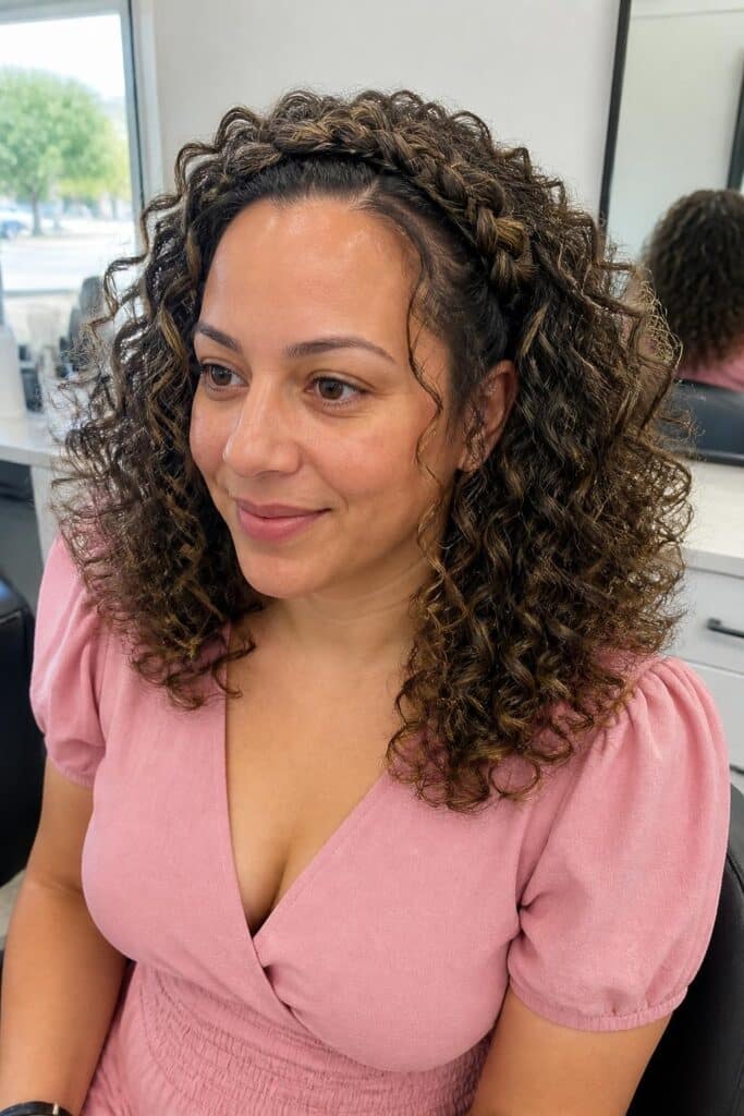 Braided crown with loose curls 683x1024 1