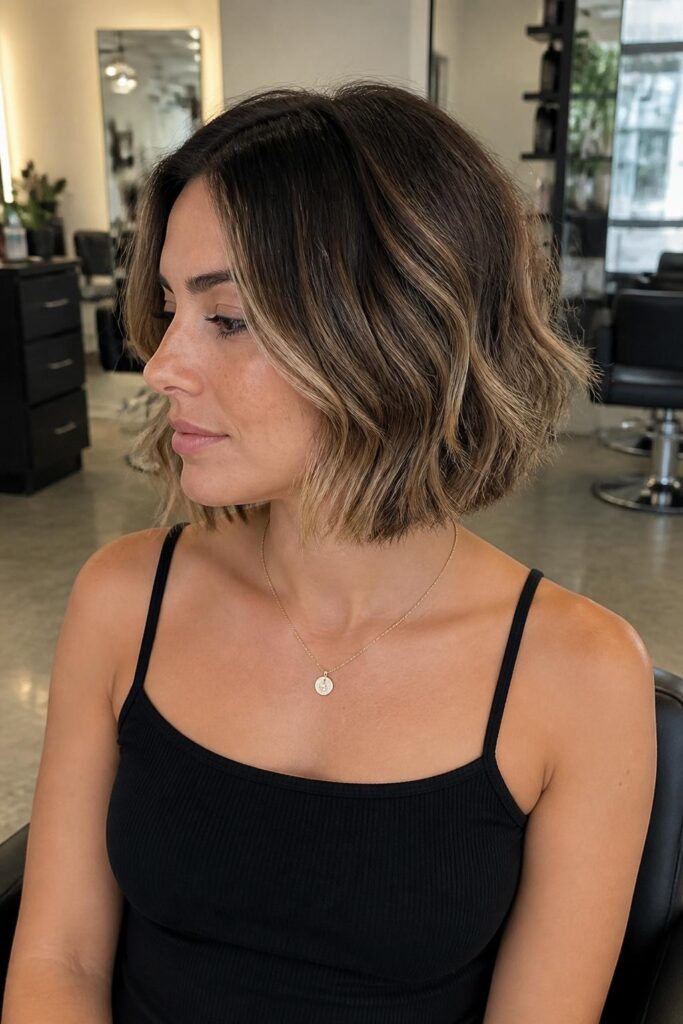 Bronde balayage for short hair 683x1024 1
