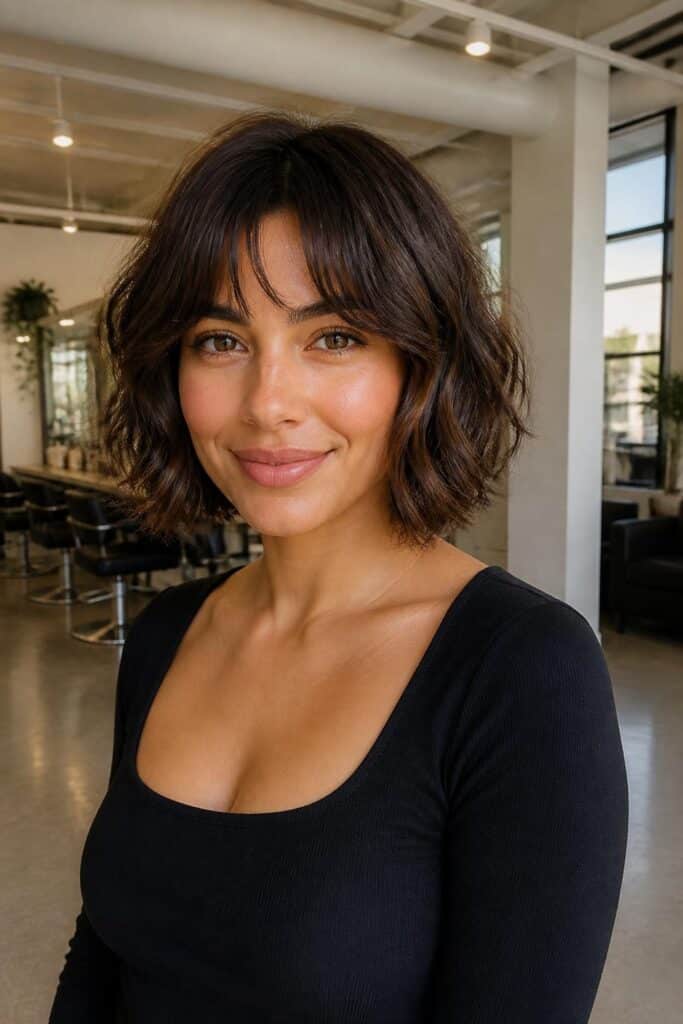 Chin length bob with curtain bangs 683x1024 1