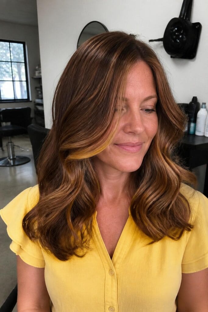 Dark ginger with golden blonde streaks 683x1024 1