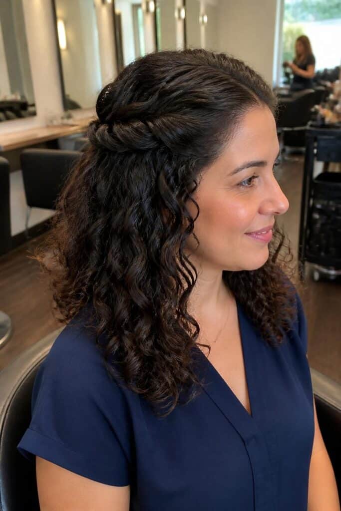 Half up curly crown with twisted sides 683x1024 1