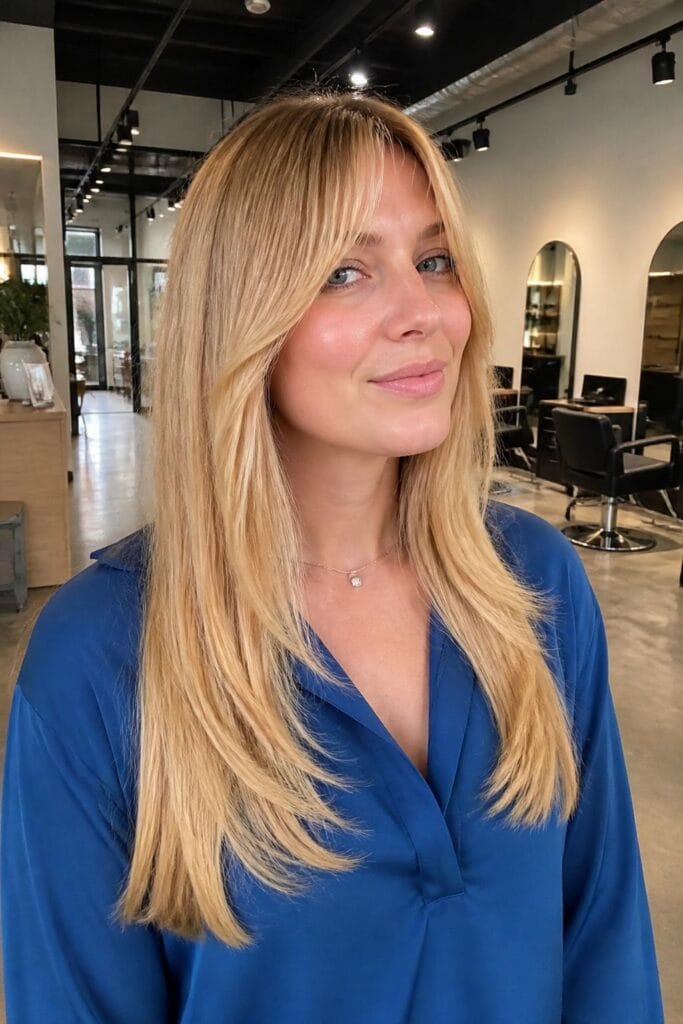 Long curtain bangs with long layers for thin hair 683x1024 1
