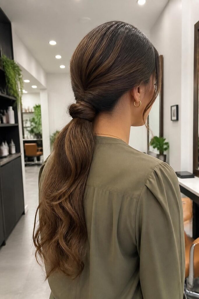 Low ponytail with a twist 1 683x1024 1
