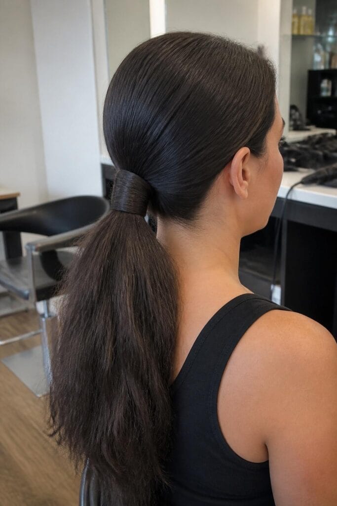Low ponytail with a twist 683x1024 1