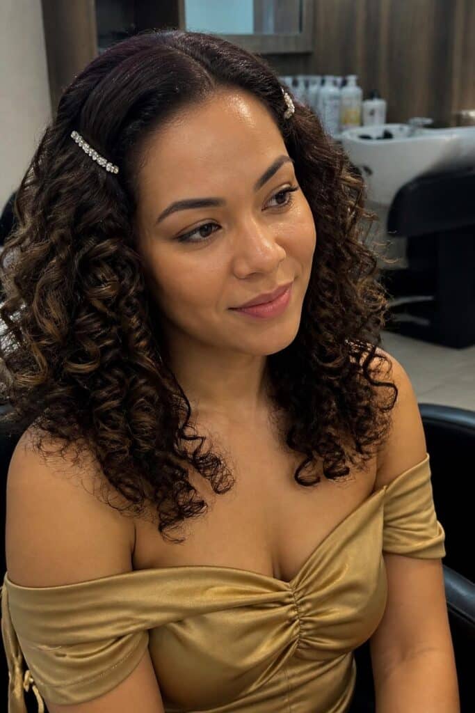 Pinned back curls with sparkly clips 683x1024 1