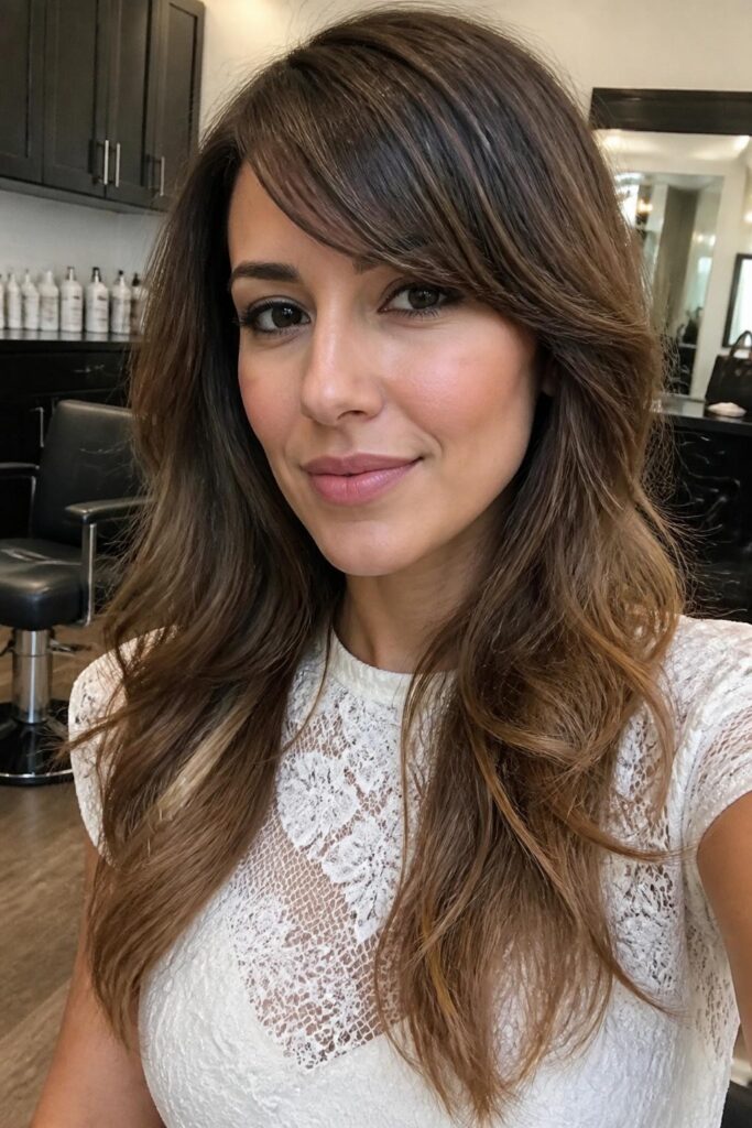 Side swept bangs with waves 683x1024 1
