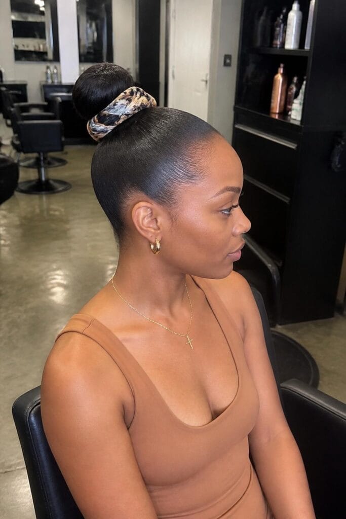 Sleek bun with a scarf wrap 683x1024 2