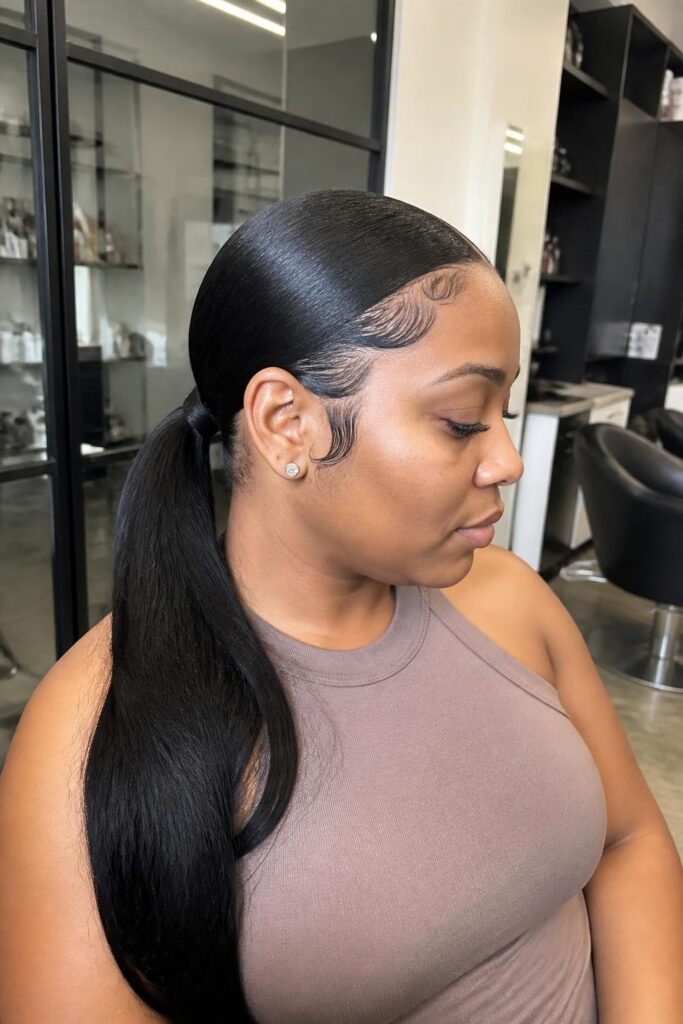 Sleek low ponytail with baby hairs 683x1024 1