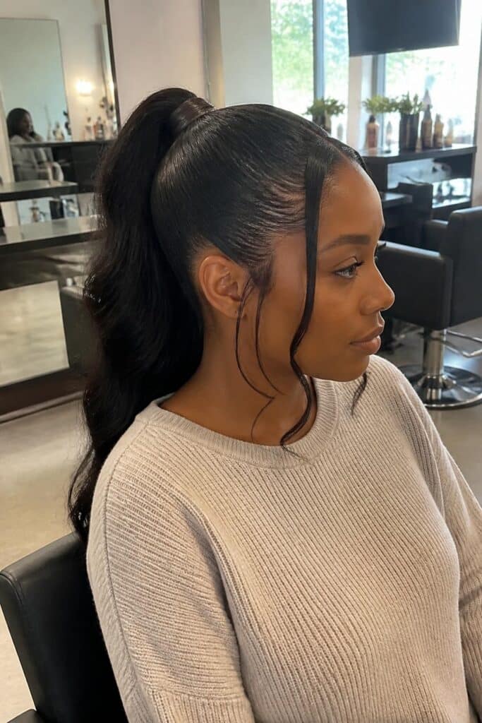 Sleek ponytail with face framing strands 683x1024 1