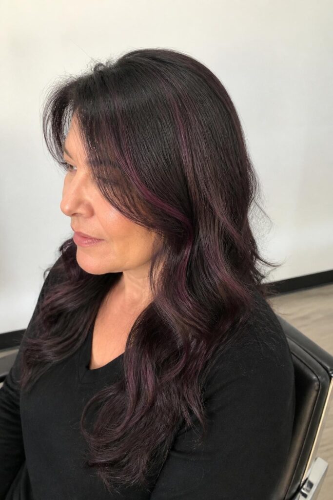 Subtle plum highlights on dark hair 683x1024 1