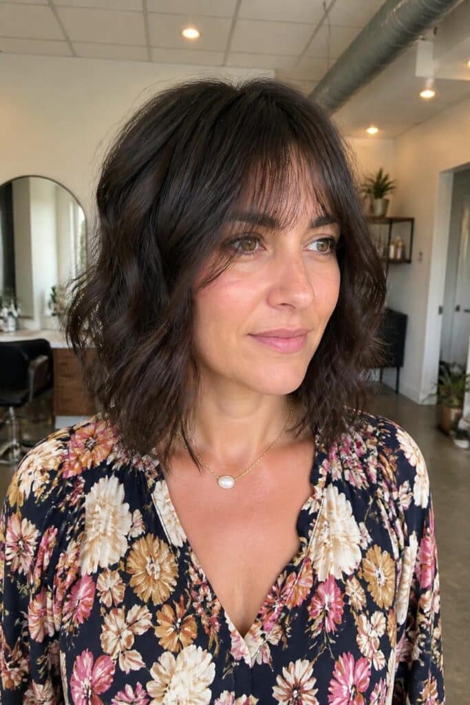 Wavy bob with wispy curtain bangs 683x1024 1