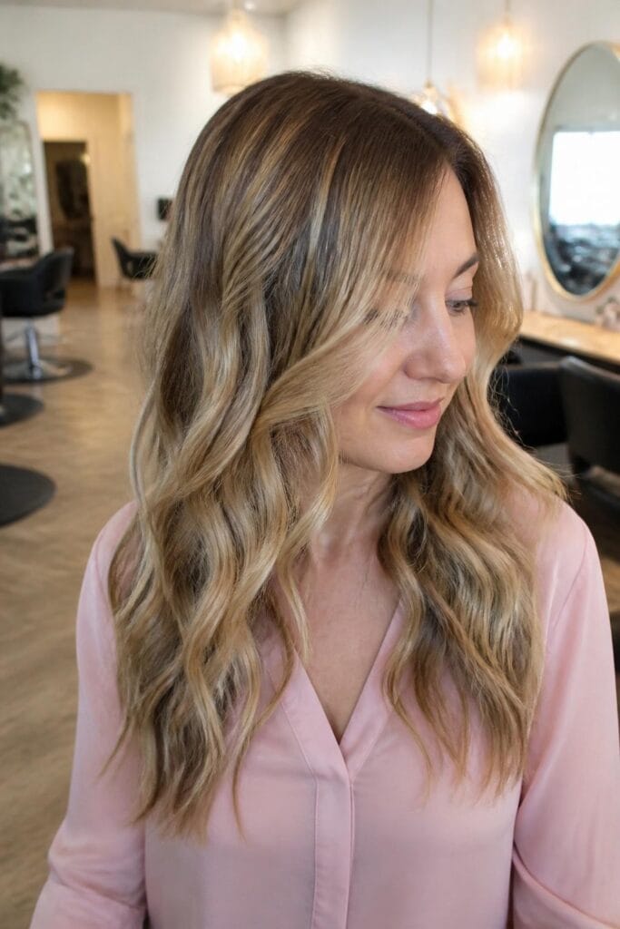 Wavy layers with baby lights