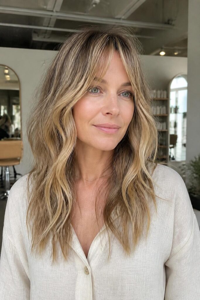 Wispy curtain bangs on beachy waves 683x1024 1