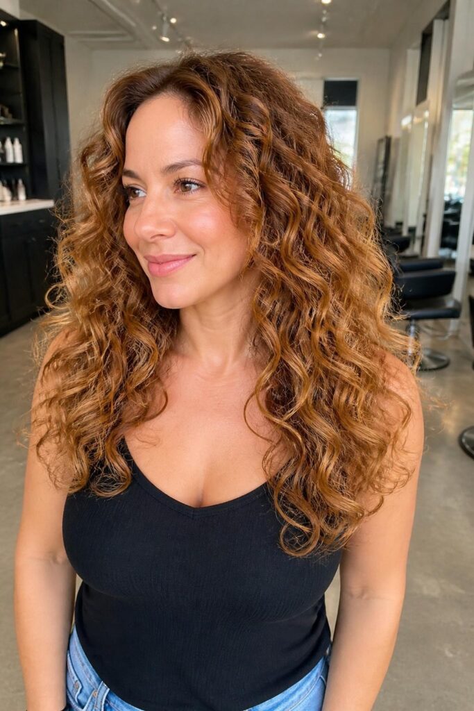 1. Honey auburn curls