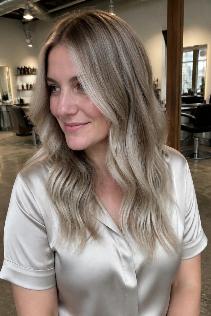 10. Champagne dark blonde for cool skin