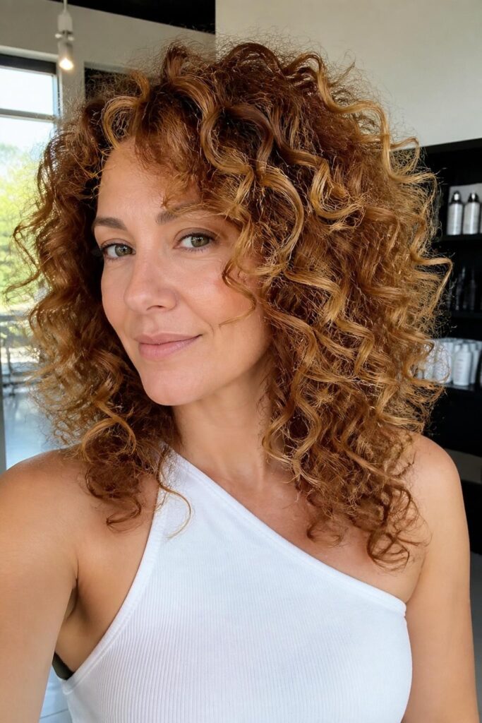 11. Auburn and blonde curls