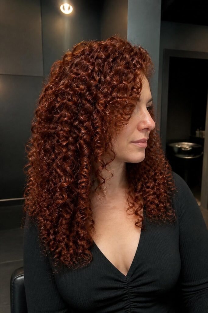 12. Deep auburn curls