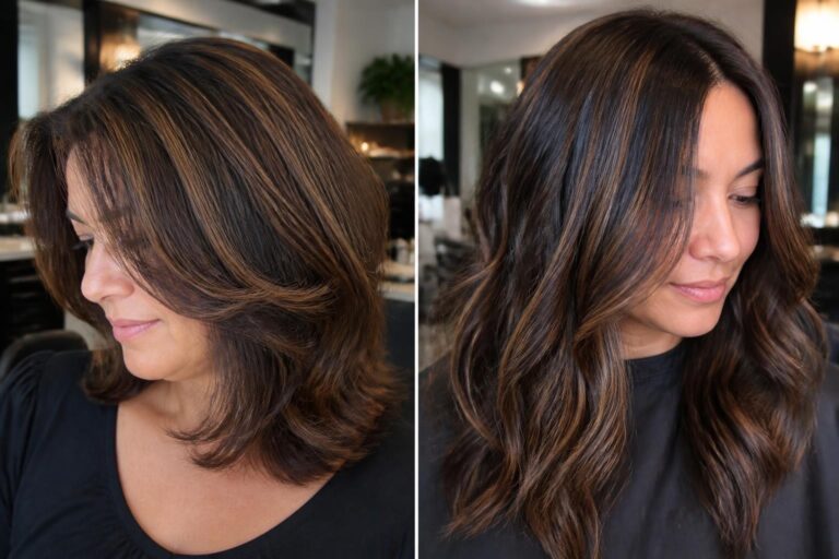 14 brunette hair color with highlights for every skin tone