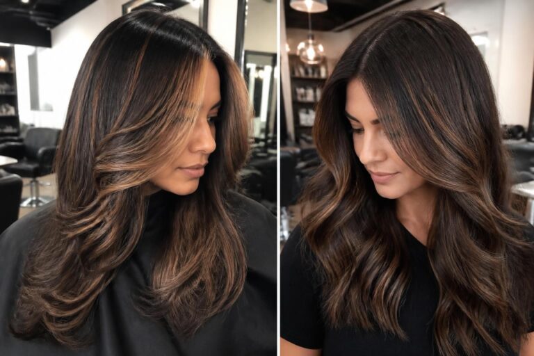 15 dark brown hair with highlights ideas for a natural glow