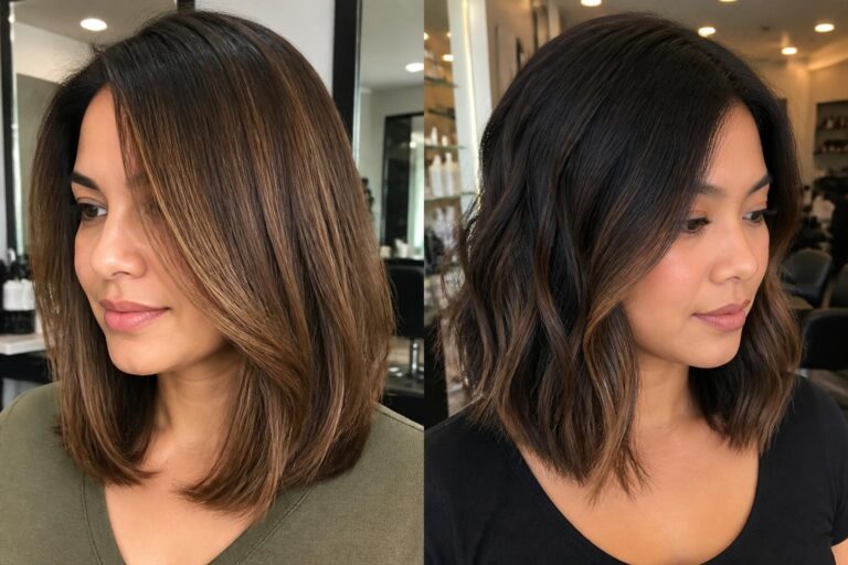 15 long bob hairstyles that make round faces look longer