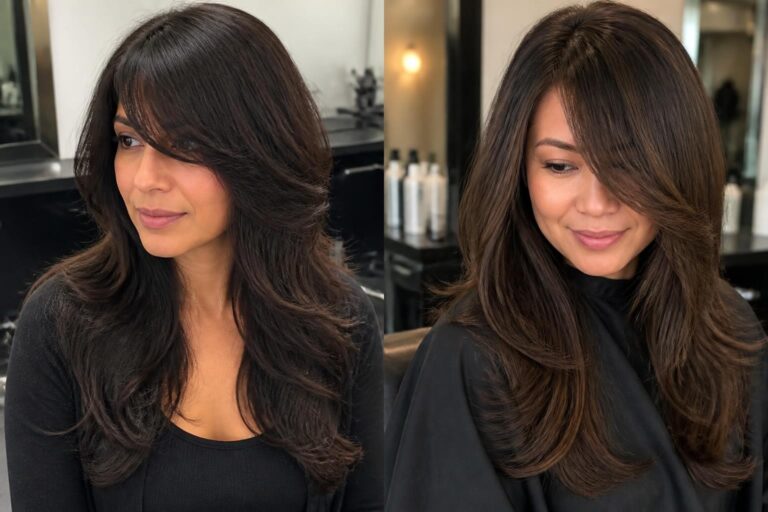 15 long layered hair with side bangs styles you’ll want to try