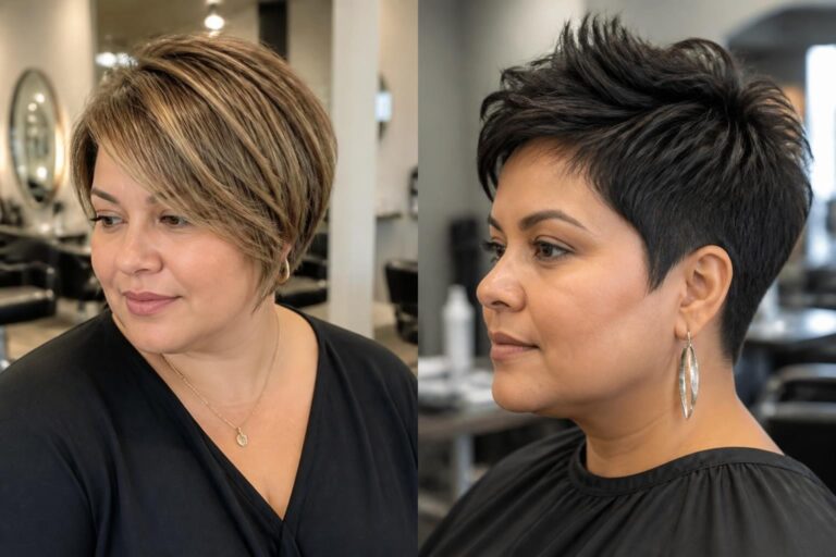 15 short haircuts for chubby faces that boost confidence