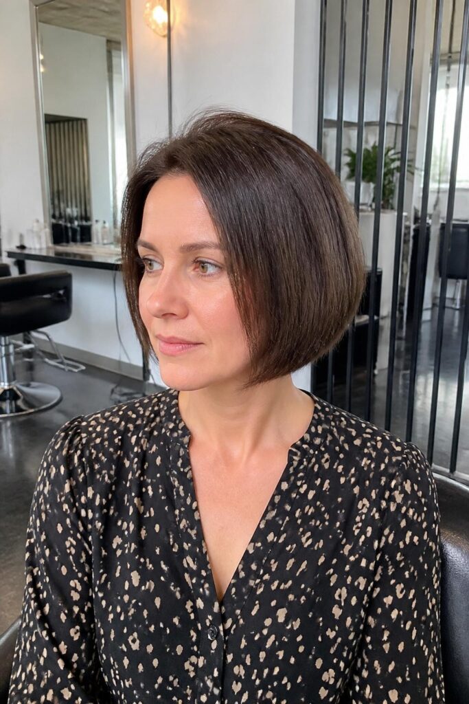 2. Blunt bob with subtle layers