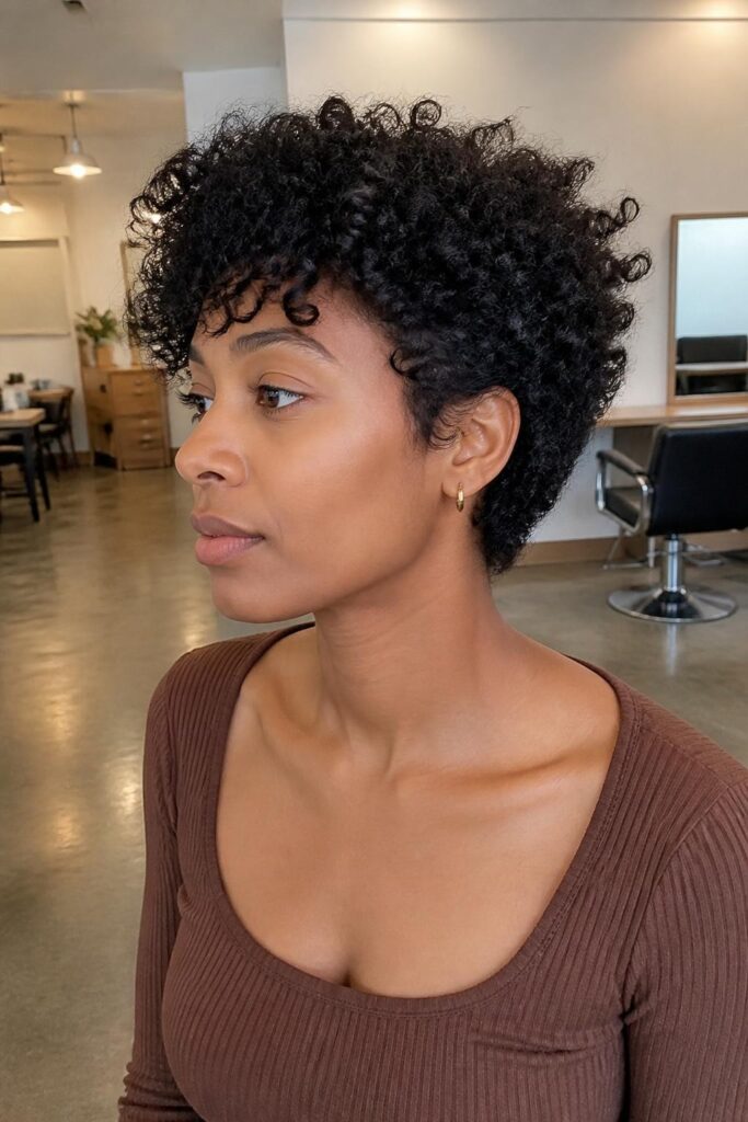 2. Short and sassy curly shag