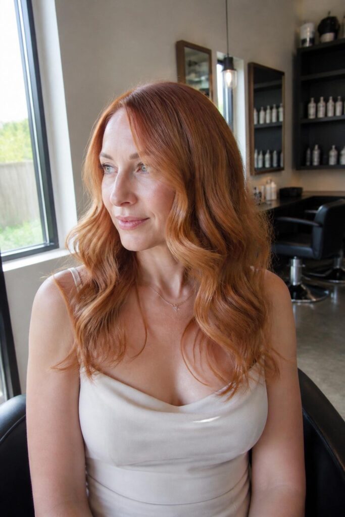 4. Strawberry auburn waves