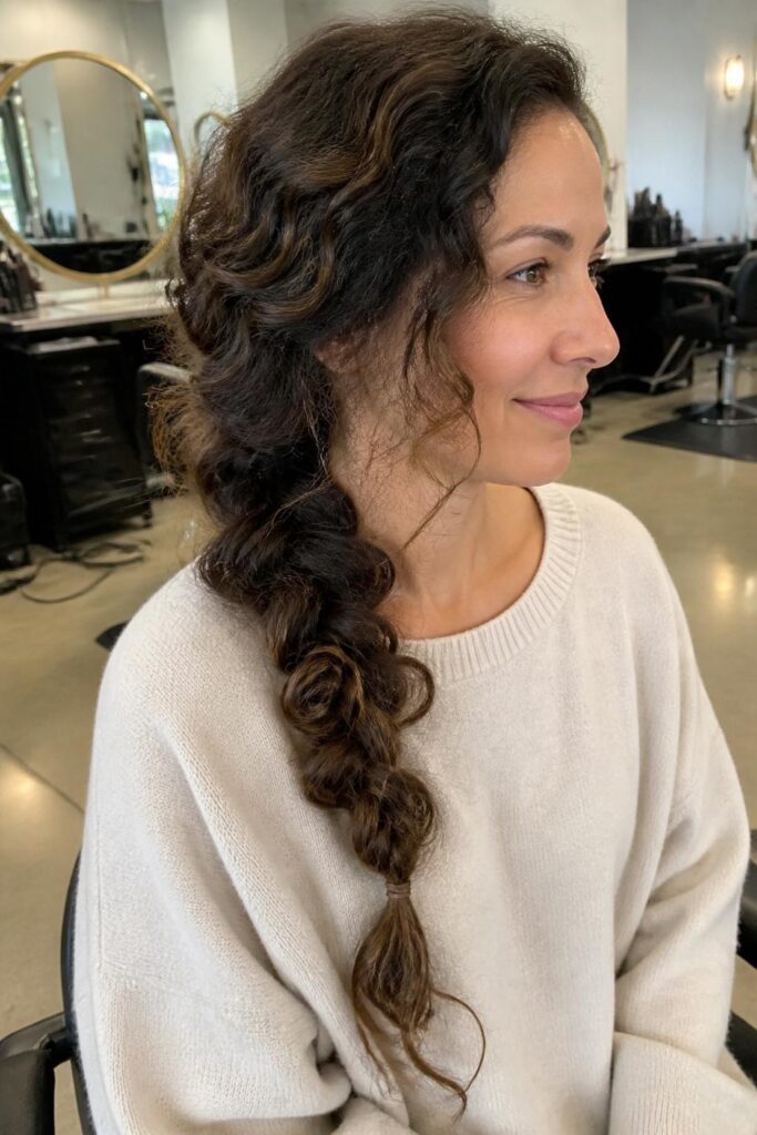 5. Loose side braid