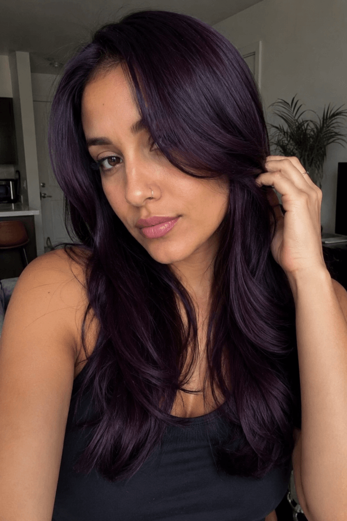 Deep plum all over color
