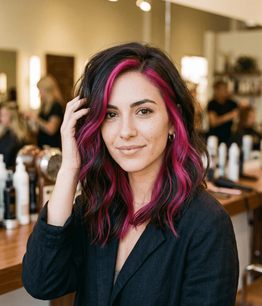 Fuchsia peekaboo strips 1