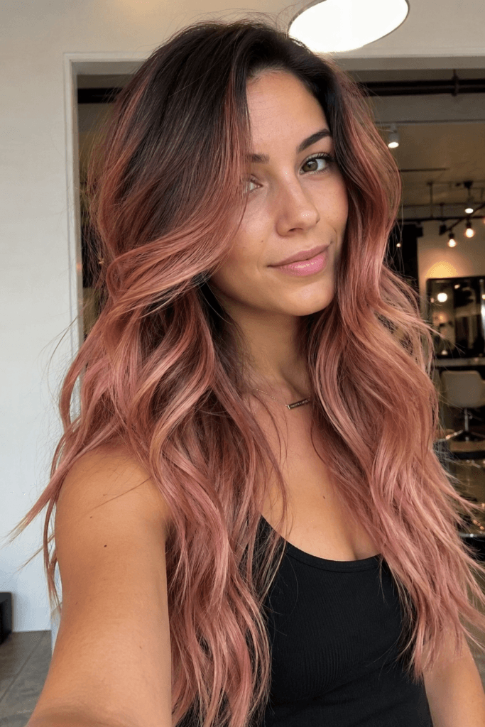 Rose gold ombre