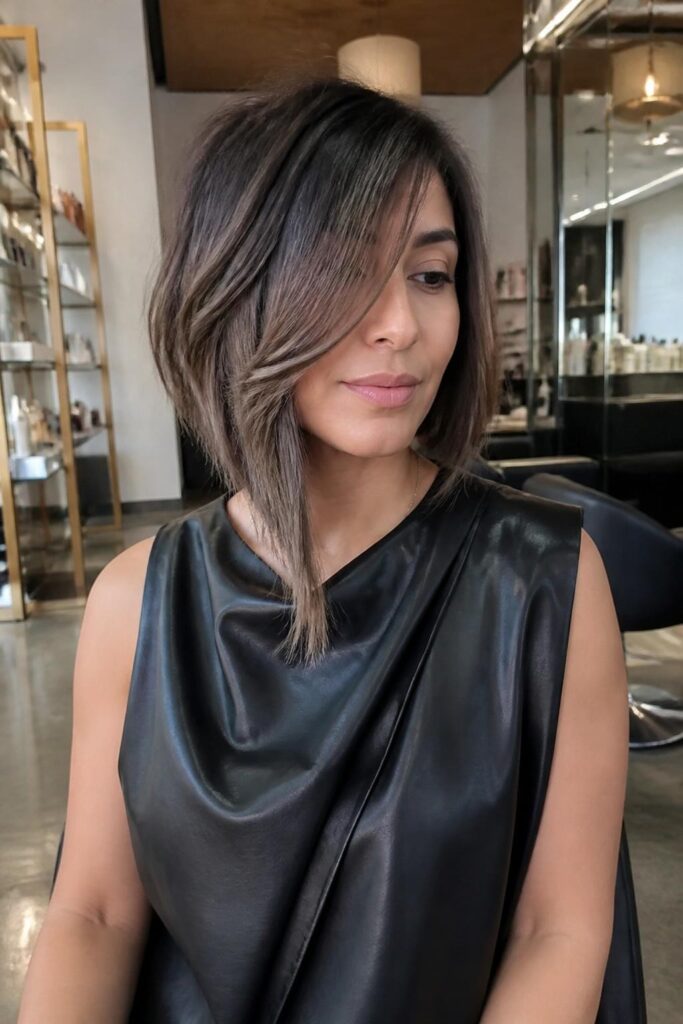 Asymmetrical butterfly bob